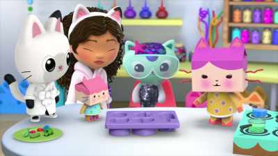 OK, Baby Box,
what shape do you want your soap to be? - Gabby's Dollhouse