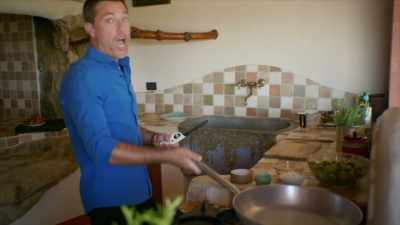 OK, first thing is you need
a nice, large frying pan. - Gino's Italian Family Adventure