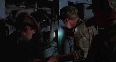 OK, that ought to do it. Hold your breath. - Taps