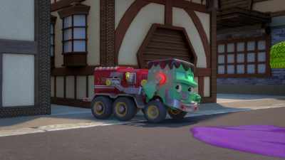 Okay, Bolts,
Invisible Van is headed your way. - Mighty Monsterwheelies