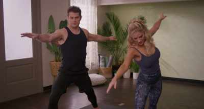 Okay.
Down into triangle pose. - Resisting Roots