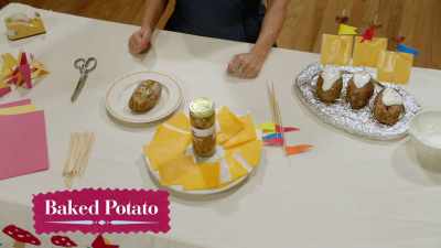 Okay, for this craft,
you will need baked potato, - At Home with Amy Sedaris