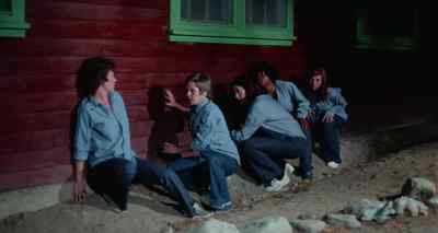 Okay, we go one at a time,
under the fence. - Five Loose Women
