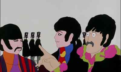 Okay, you guys.
It's shrinking time in Pepperland. - Yellow Submarine