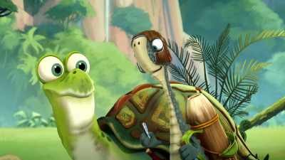 -Okay, here goes.
-(Giganto stomping) - Gigantosaurus