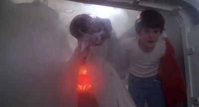 Okay He's a man from outer space and we're taking him to his spaceship - E T  the Extra Terrestrial