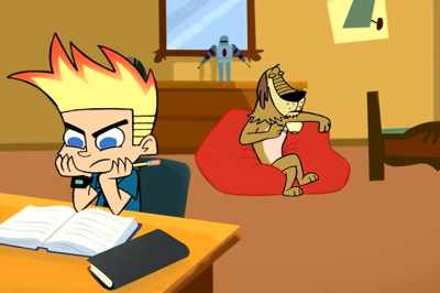 Okay, so I finish
my homework, - Johnny Test