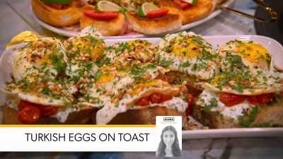 Okay, so I made Turkish eggs on toast, - Secret Chef