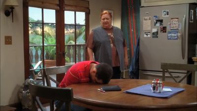 - Okay, I'm out of here.
ALAN: Bye. - Two and a Half Men