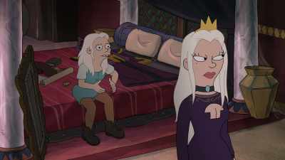 Okay. Listen, Mom.
I found plans, a little map and this. - Disenchantment