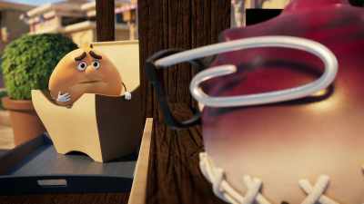 Okay, look, look,
I know that pummeling the cereal box - Sausage Party: Foodtopia