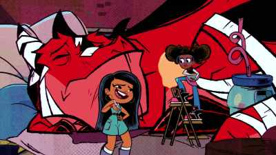 Okay, new plan: You build
a gadget to blast her butt, - Marvel's Moon Girl and Devil Dinosaur