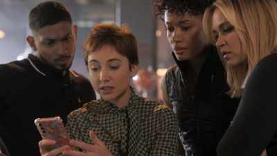 Okay, on her meds bag,
there's a tracking tag - NCIS: Sydney