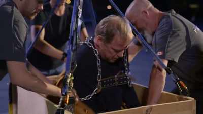 - Okay, right now, Danny is
getting strapped into a box. - America's Got Talent: Extreme