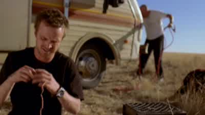 Okay. Put the lid on. Wait. Positive. All right. Cathode. - Breaking Bad