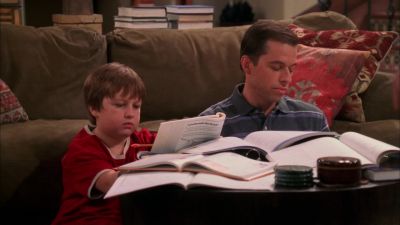 Okay, she's being really unfair
with all this homework. - Two and a Half Men