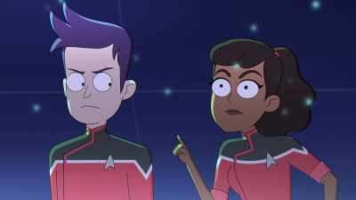 Okay, she's not an android,
'cause that tone - Star Trek: Lower Decks