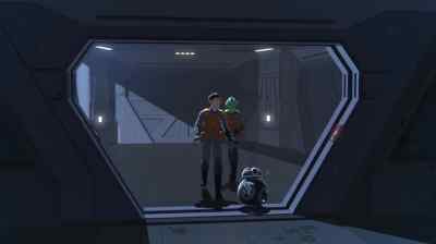 Okay, the trans‐binary
deflector should be in here. - Star Wars Resistance