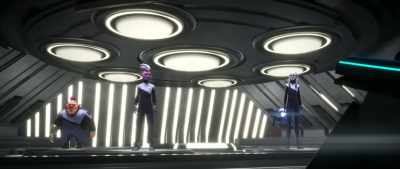 - Okay, then, four to beam down. - Star Trek: Prodigy
