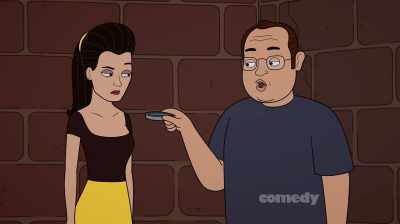 Okay, then, here we go.
Scraping a concrete wall. - Corner Gas Animated