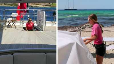 Okay, tied right here. - Below Deck Sailing Yacht