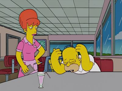 Okay, water monsters, be friendly... - The Simpsons