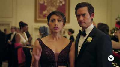 Okay. We dance over there.
You pretend to recognize him. - Jolly Good Christmas