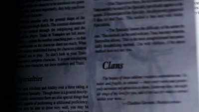 "Okay, we're gonna have
clans and these clans will be - World of Darkness