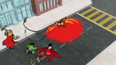 Okay, you and me,
Brontosaurus butt. - The Super Hero Squad Show