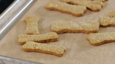 - Okie dokie. - ♪ Doggie biscuits ♪ - Selena + Chef