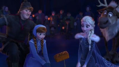 OLAF GASPS The fruitcake - Olaf's Frozen Adventure