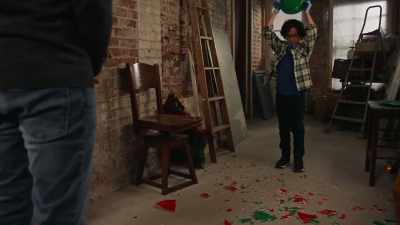 [Olivia chuckles] - Our Christmas Mural