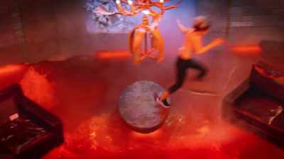 Olivia couldn't stop her momentum,
but she didn't have to. - Floor Is Lava