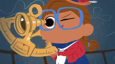 OLIVIA [GASPS]:
Maybe an ancient sextant
for navigation. - LEGO Friends: Girls on a Mission