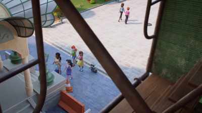 OLIVIA:
Why is there scaffolding outside
if they're working inside? - LEGO Friends: Girls on a Mission