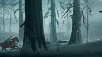 [ominous music playing] - BLUE EYE SAMURAI