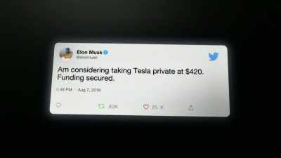 On August the 7th, - The Elon Musk Show