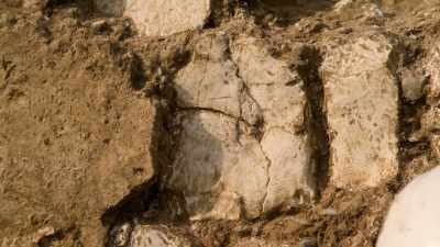 On examination, it's clear
that it's made from chalk block. - Lost Treasures of Rome