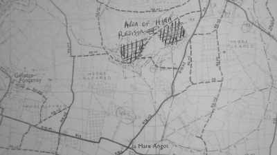 On it was marked a small area
which said, - Secret Nazi Ruins