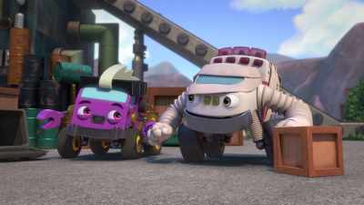 -On it! Sand-E, Code Bug.
-[fingers click] - Mighty Monsterwheelies