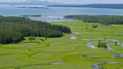 On July 28, they arrived
at Yellowstone Lake. - Yellowstone: One-Fifty