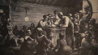 - On New Year's Eve
people are gathered - Abraham Lincoln