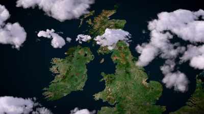 On its northeast coast,
in County Antrim, - Europe From Above