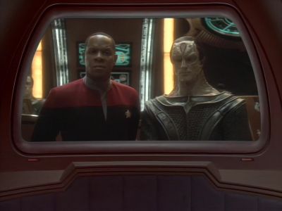 On screen. - Star Trek: Deep Space Nine