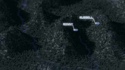  On the first hillside,
 Ronny will be waiting.
 He'll be our ears. - Expedition Bigfoot