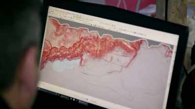 On the new high-tech map, - Lost Treasures of the Maya