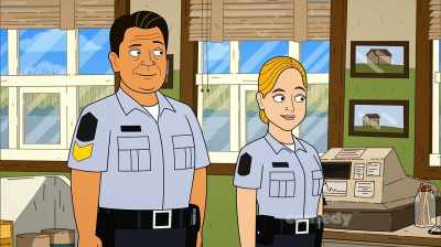 On the one hand,
Davis is large, powerful, - Corner Gas Animated