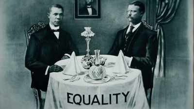 On the one hand he
does symbolic things - Theodore Roosevelt
