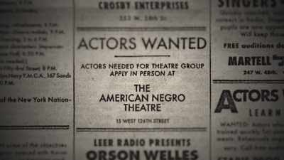 On the opposite page, it says,
"Actors wanted." - Sidney