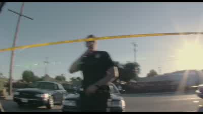On the street. - End of Watch